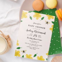 Mariposas y abejas - Baby Shower floral