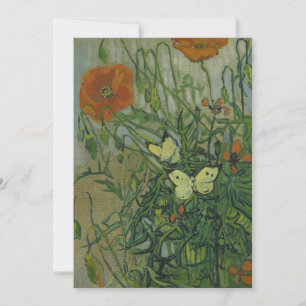 Invitación Mariposas y amapolas por Vincent van Gogh