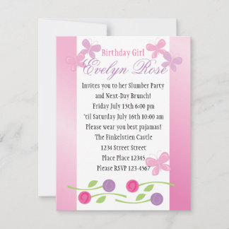 Invitación Mariposas y Rosas