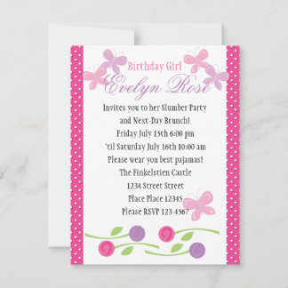 Invitación Mariposas y Rosas