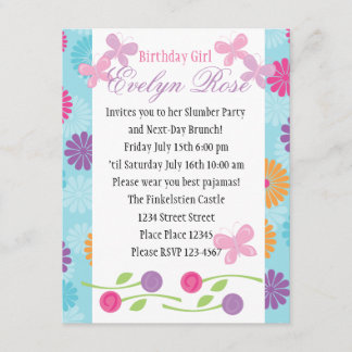 Invitación Mariposas y Rosas