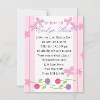 Invitación Mariposas y Rosas