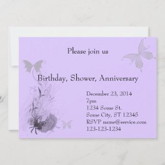 Invitación Mariposas y Rosas elegantes