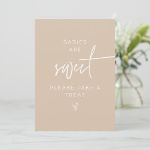 Invitación MARLO Bohemian Beige Babies Son Dulces Rótulos Fav