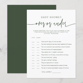 Invitación MARLO Bohemian Green sobre el juego de Baby Shower