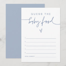 Invitación MARLO Boho Dusty Blue adivina el juego de la comid