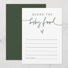 Invitación MARLO Boho Forest Green adivina el juego de la com