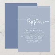MARLO Moderno Boho Dusty Blue Boy Baptism