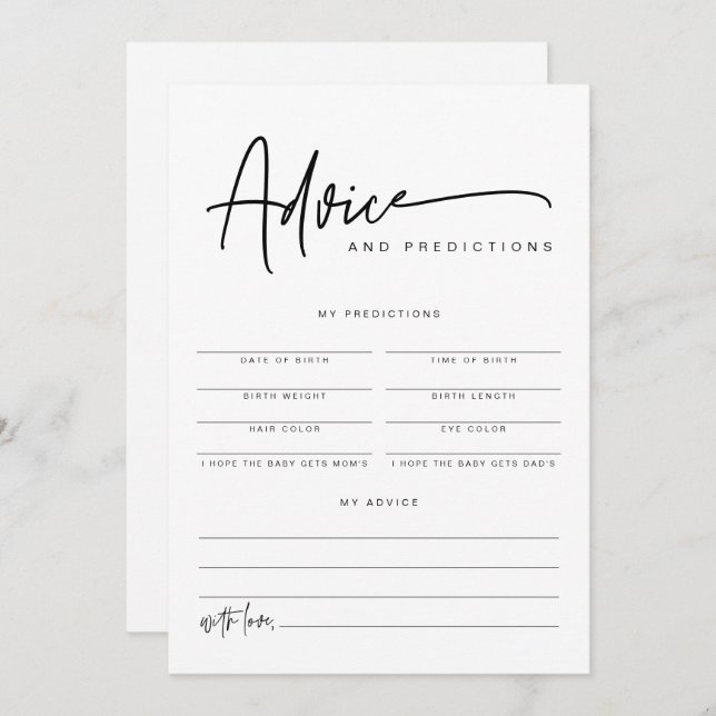 Invitación MARLO Negrita Asesoramiento y Predicciones Contemp (Anverso / Reverso)