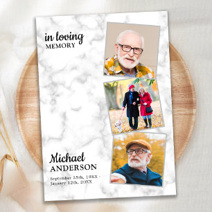 Invitación Mármol 3 Fotos Celebración Conmemorativa De La Vid