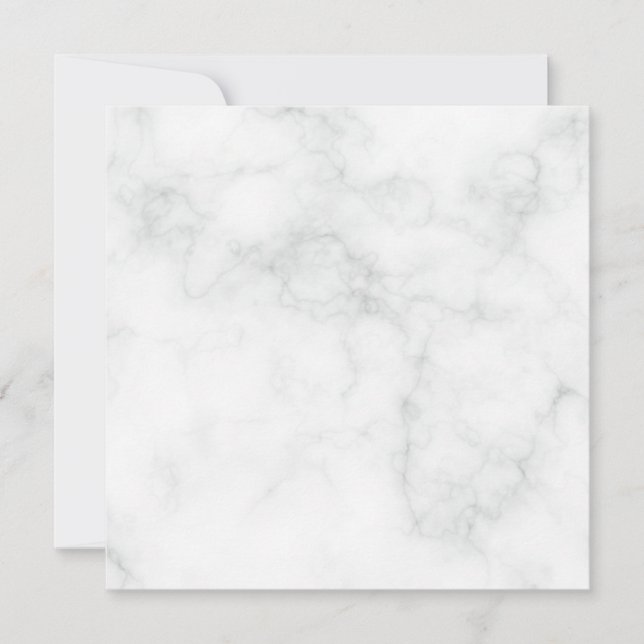 Invitación Mármol Blanco Moderno (Anverso)