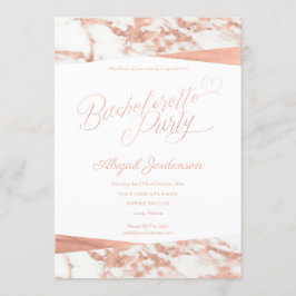 Invitación Mármol Blanco Rose Gold Colección Personalizada de