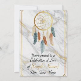 Invitación Mármol de Oro de Lujo