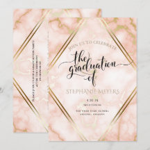 Mármol de oro Rosa de la fiesta de graduación