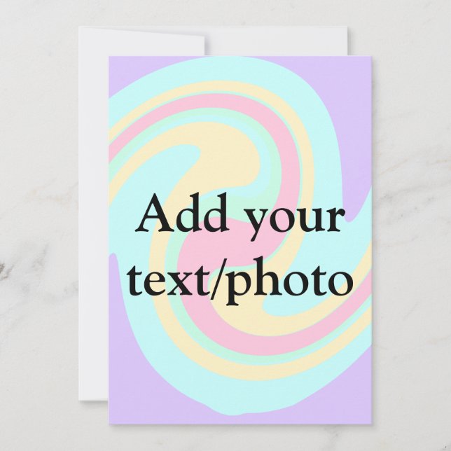 Invitación Mármol de vertido acrílico simple agregue su texto (Anverso)