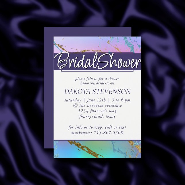 Invitación Mármol del Milenio | Jugadora Bridal Ombre (Subido por el creador)