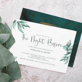 Invitación Mármol esmeralda y verde oro Ensayo de cena