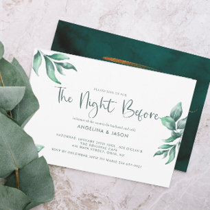 Invitación Mármol esmeralda y verde oro Ensayo de cena
