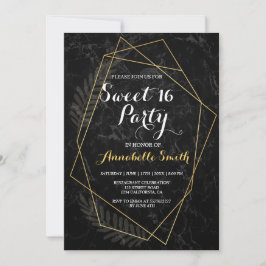 Invitación Mármol falso Geométrico dulce 16