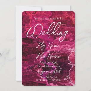 Invitación Mármol rosa oscuro - Crea tu propio Boda