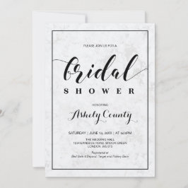 Invitación Mármol | Tipografía moderna simple para Desayuno d