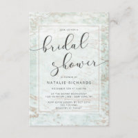 Mármoles modernos en la menta con ducha de novias 