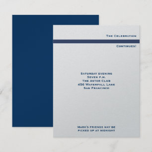 Invitación Marque a la recepción metálica de Mitzvah de la