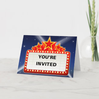 Invitación Marquesina de película estelar invitada