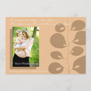 Invitación marrón de la fiesta de bienvenida al