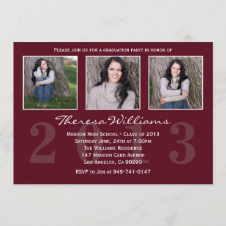 Invitación marrón de la graduación