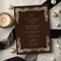 Marrón Espresso y Crema Boda Barroca Vintage
