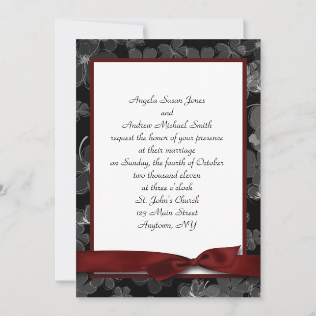 Invitación marrón negra del arco (Anverso)