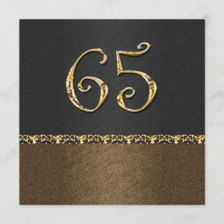 Invitación Marrón negro elegante 65.o CUALQUIE EDAD