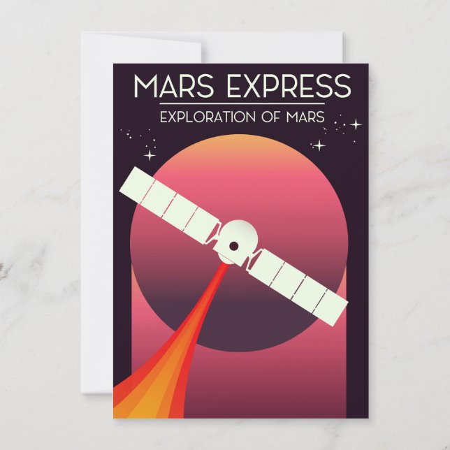 Invitación Mars Express - Exploración del Arte Espacial de Ma (Reverso)