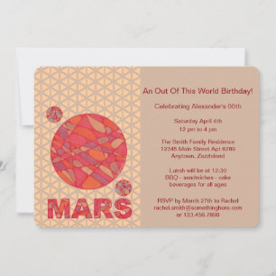 Invitación Mars The Red Planet Space Geek Solar System Fun