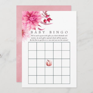 Invitación Marsala - Bingo de bebé de otoño en Borgoña y Rubo