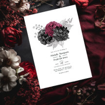 Marsala, Boda floral negro y plateado