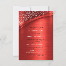 Invitación Marsala Burgundy Purpurina Bridal Shower Cumpleaño