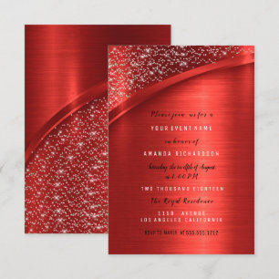 Invitación Marsala Burgundy Purpurina Bridal Shower Cumpleaño