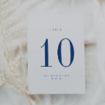 Invitación Marseille Bleu Boda Número de tabla<br><div class="desc">Minimalista de Moda contemporánea,  Marsella Bleu boda tarjeta número de tabla. Tenga en cuenta que las tarjetas de número de tabla deben ser numeradas y agregadas individualmente a su carrito.</div>