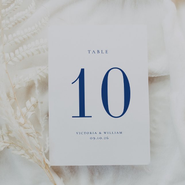 Invitación Marseille Bleu Boda Número de tabla (Subido por el creador)