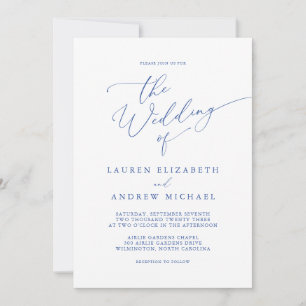 Invitación Marsella Bleu Elegant Wedding