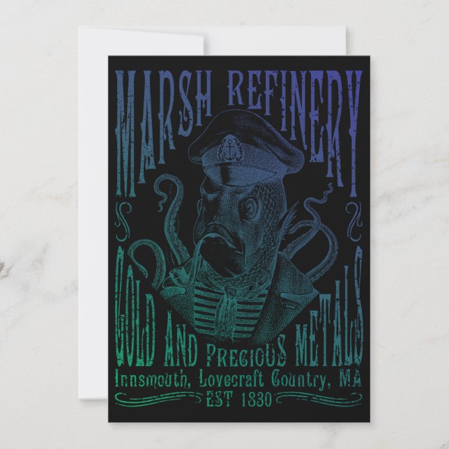 Invitación Marsh Refining Company Innsmouth Lovecraft (Anverso)