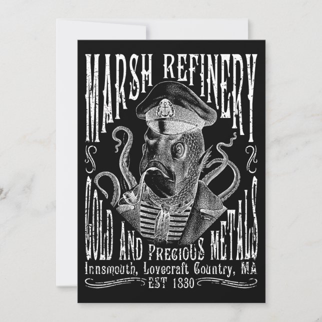 Invitación Marsh Refining Company Innsmouth Lovecraft (Anverso)