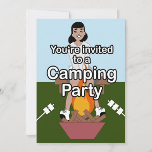 Invitación Marshmallow & Campfire Camping