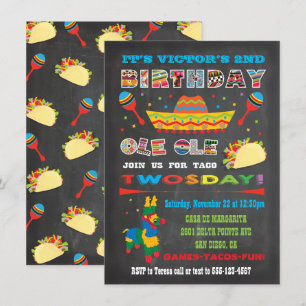 Invitación Martes Martes Martes Fiesta Mexicana Segundo Cumpl