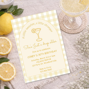 Invitación Martiña de limón, Un poco mayor, Gota de limón