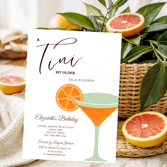 Invitación Martini A tini bit Older Green (Subido por el creador)