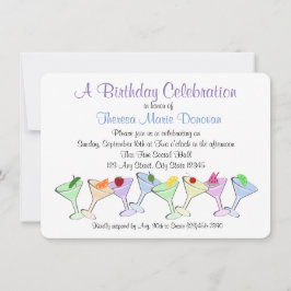 Invitación Martini Birthday
