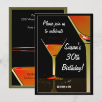 Martini Cocktail Birthday Party